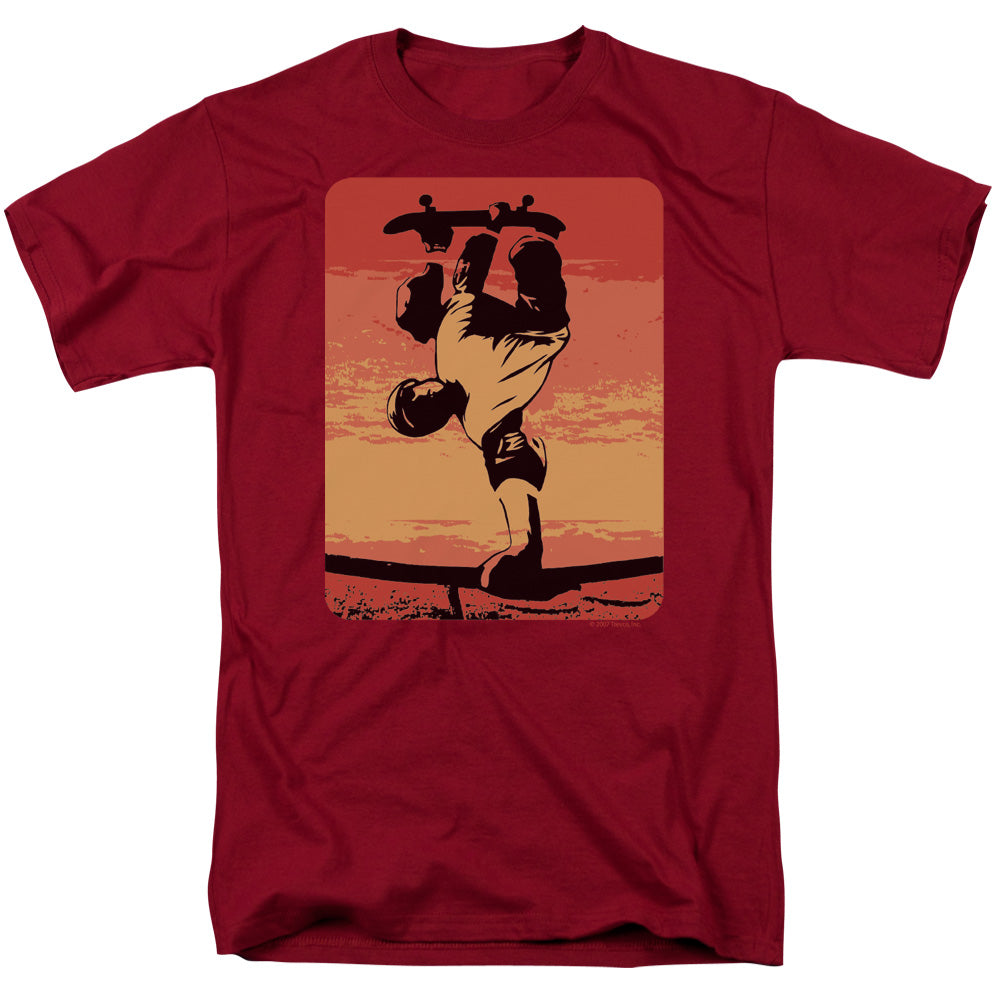 Skater On Rail - Short Sleeve Adult 18 - 1 - Cardinal T-shirt