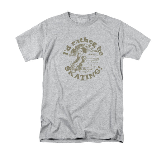 Id Rather Be Skating - Short Sleeve Adult 18 - 1 - Athletic Heather T-shirt