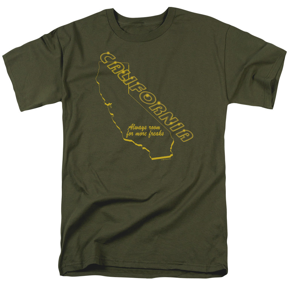 California Freaks - Short Sleeve Adult 18 - 1 - Military Green T-shirt