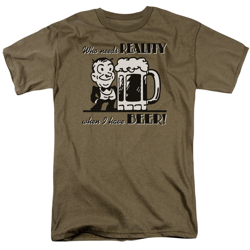 Who Needs Reality - Short Sleeve Adult 18 - 1 - Safari Green T-shirt