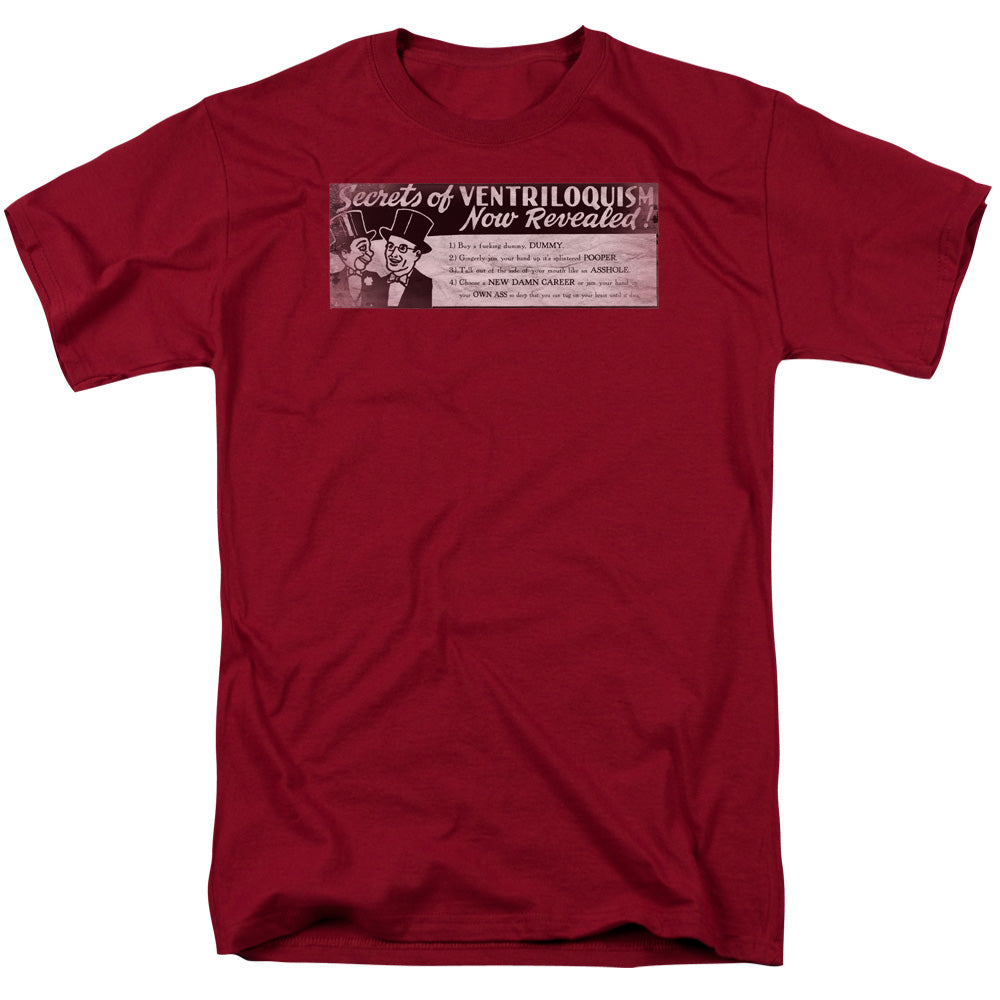 Secrets Of Ventriloquism - Short Sleeve Adult 18 - 1 - Cardinal T-shirt