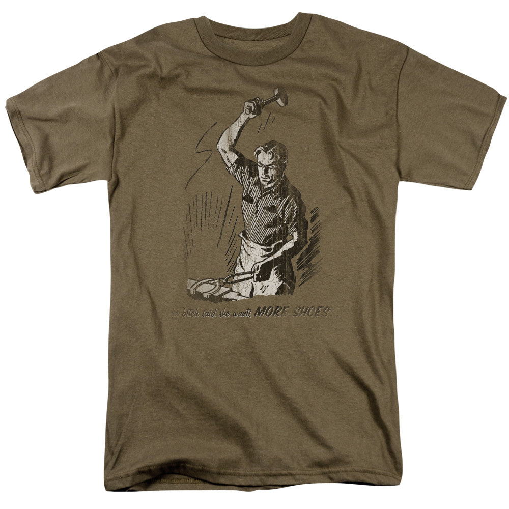 More Shoes - Short Sleeve Adult 18 - 1 - Safari Green T-shirt