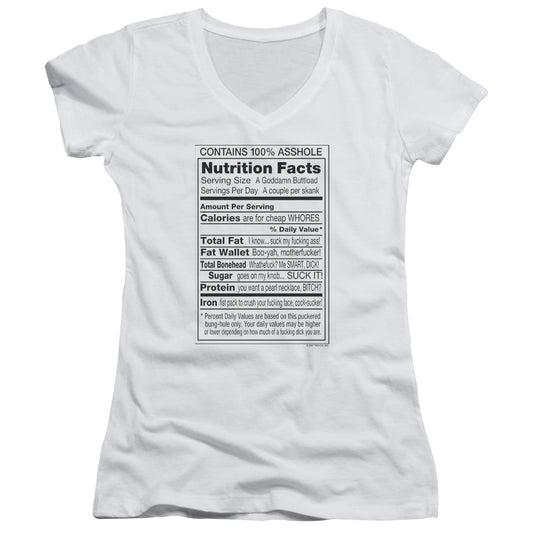 100% Asshole - Junior V-neck - White