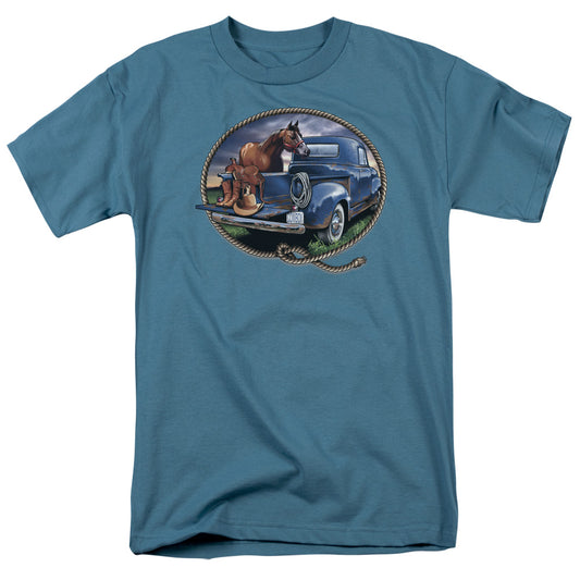 Horse With Truck - Short Sleeve Adult 18 - 1 - Slate T-shirt