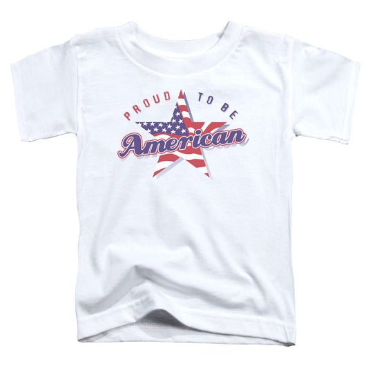 Proud To Be American - Short Sleeve Toddler Tee - White T-shirt