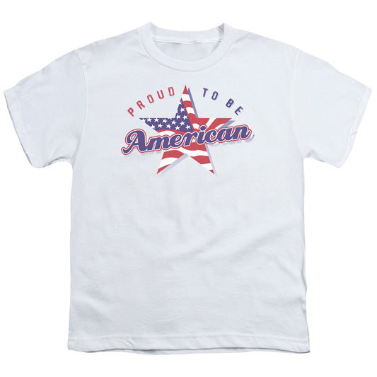 Proud To Be American - Short Sleeve Youth 18 - 1 - White T-shirt