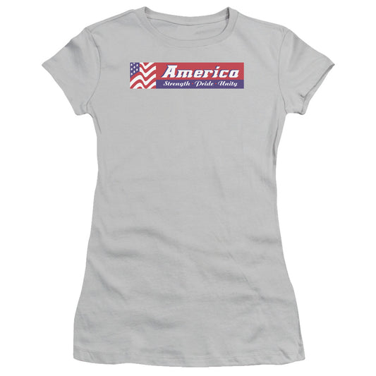 Strength Pride Unity - Short Sleeve Junior Sheer - Silver T-shirt