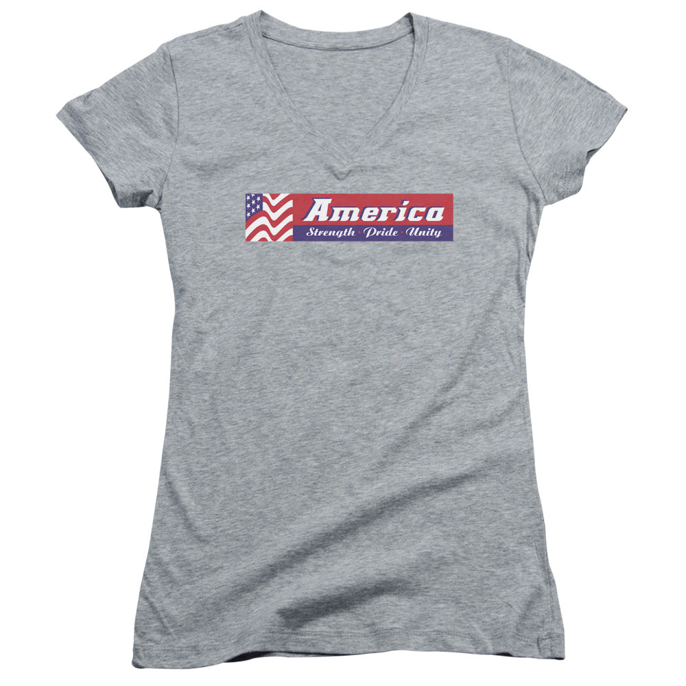 Strength Pride Unity - Junior V-neck - Athletic Heather