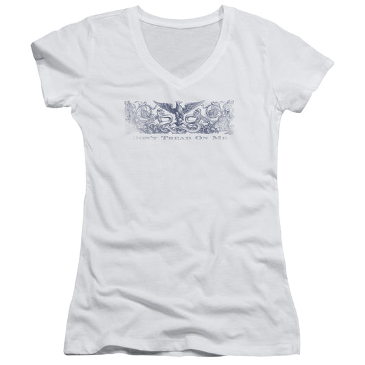 Dont Tread On Me - Junior V-neck - White