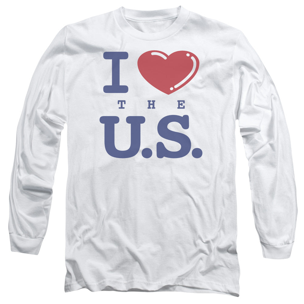 I Love The Us - Long Sleeve Adult 18 - 1 - White T-shirt