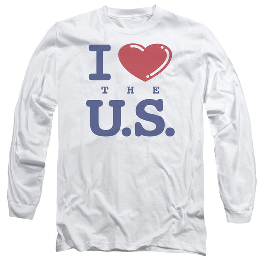 I Love The Us - Long Sleeve Adult 18 - 1 - White T-shirt