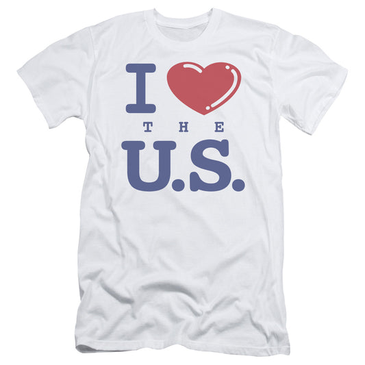 I Love The Us - Short Sleeve Adult 30 - 1 - White T-shirt