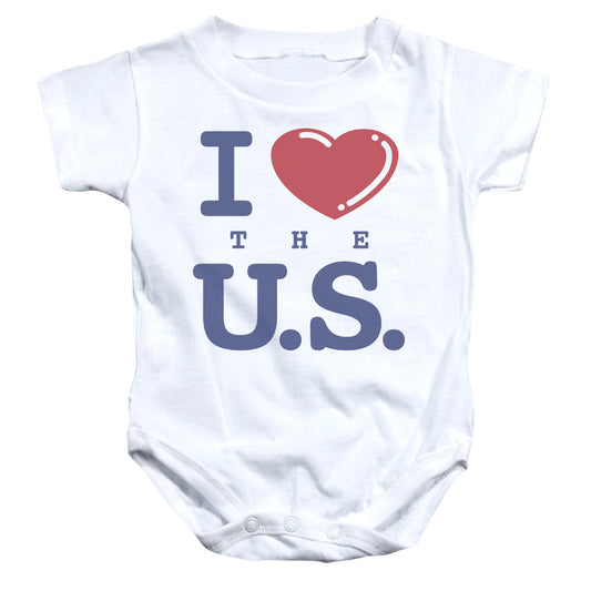 I Love The Us-infant Snapsuit - White