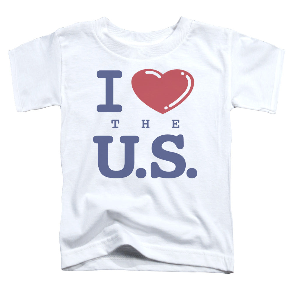 I Love The Us - Short Sleeve Toddler Tee - White T-shirt
