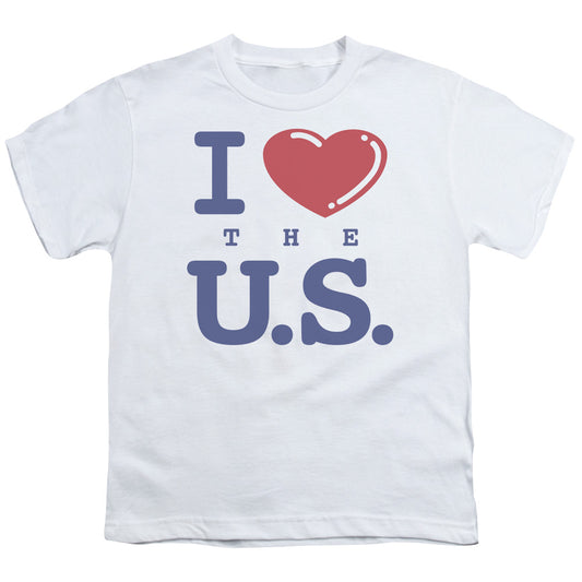 I Love The Us - Short Sleeve Youth 18 - 1 - White T-shirt