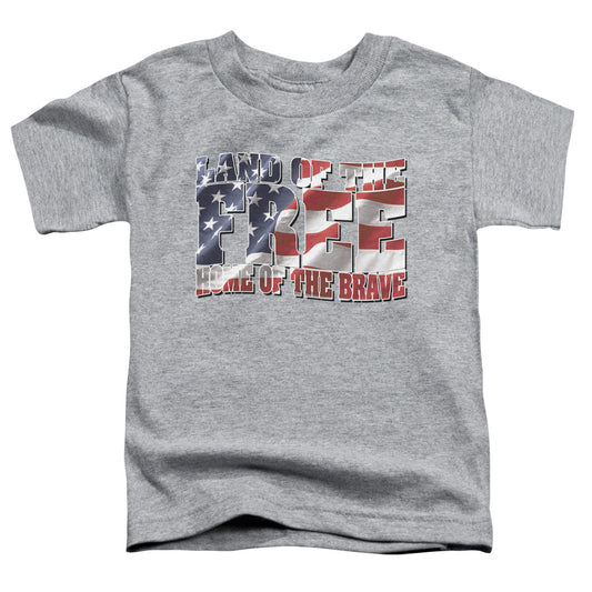 Land Of The Free - Short Sleeve Toddler Tee - Athletic Heather T-shirt