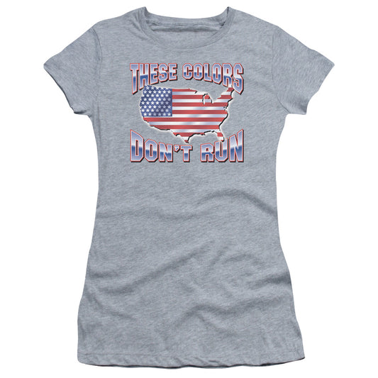 These Colors Dont Run - Short Sleeve Junior Sheer - Athletic Heather T-shirt