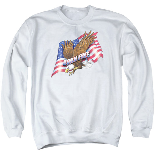 Born Free - Adult Crewneck Sweatshirt - White