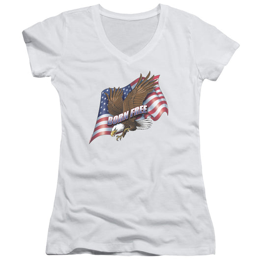 Born Free - Junior V-neck - White