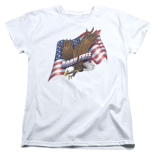 Born Free - Short Sleeve Womens Tee - White T-shirt