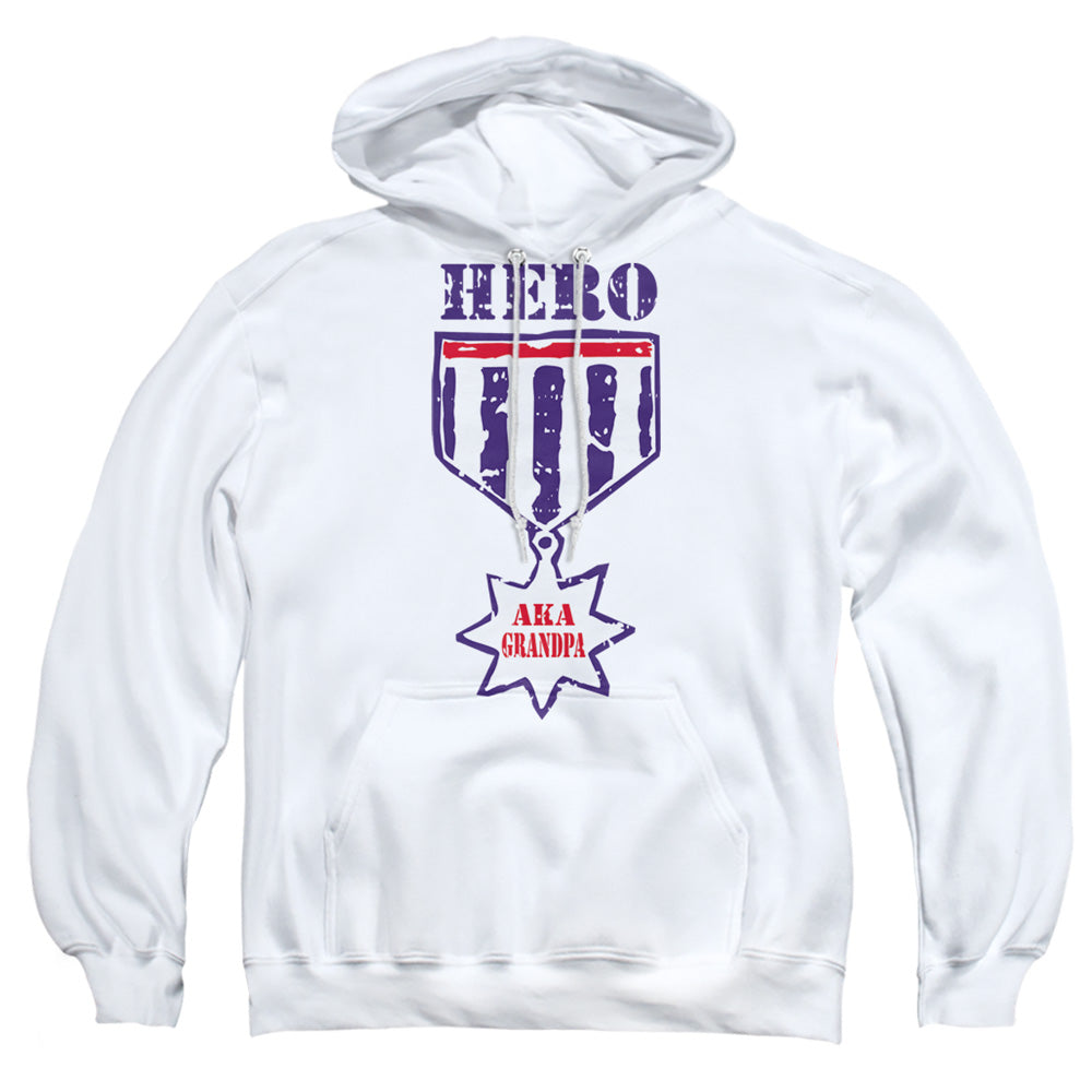 Hero Aka Grandpa - Adult Pull-over Hoodie - White