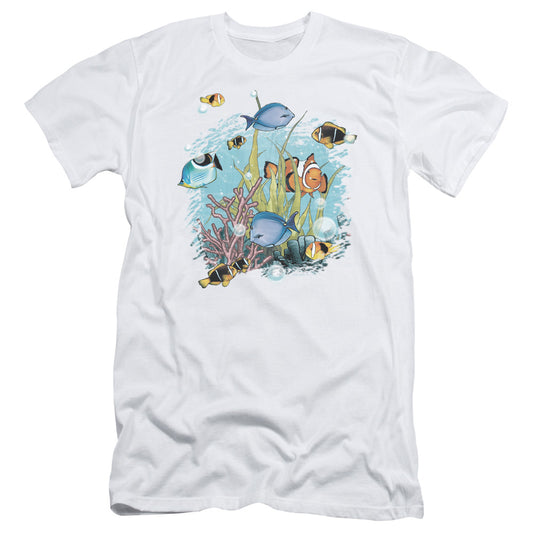 Wildlife - Tropical Fish - Short Sleeve Adult 30/1 - White T-shirt