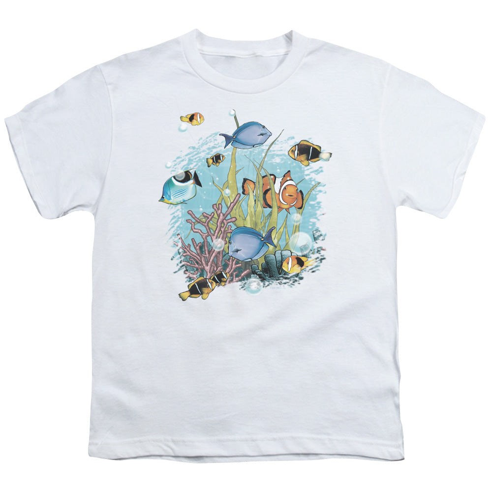 Wildlife - Tropical Fish - Short Sleeve Youth 18/1 - White T-shirt