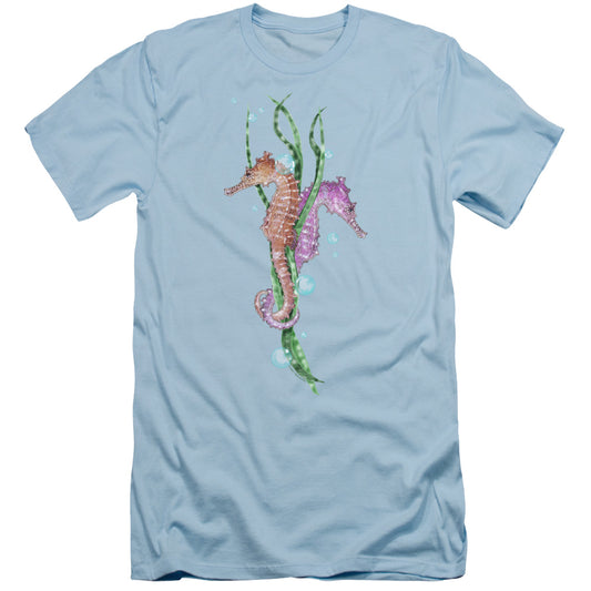 Wildlife - Seahorse Dance - Short Sleeve Adult 30/1 - Light Blue T-shirt