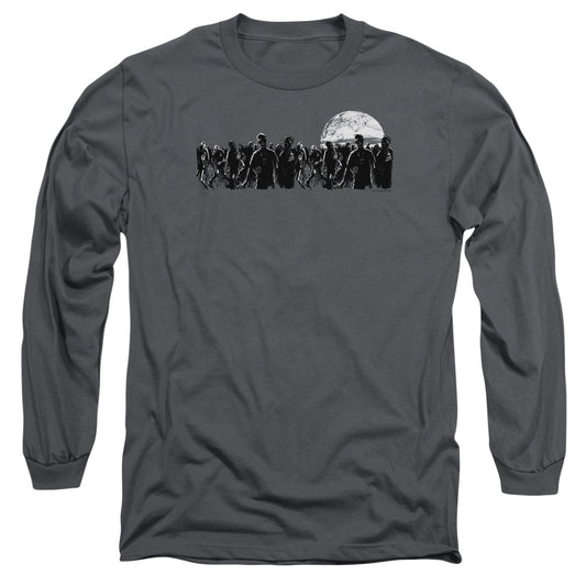 Zombie Moon - Long Sleeve Adult 18 - 1 - Charcoal T-shirt