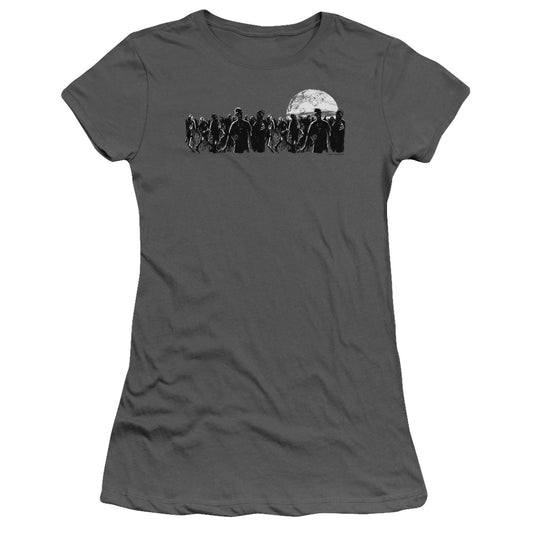 Zombie Moon - Short Sleeve Junior Sheer - Charcoal T-shirt