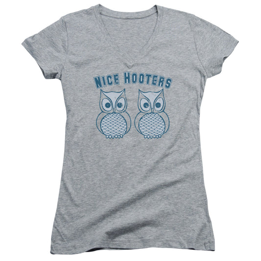 Nice Hooters - Junior V-neck - Athletic Heather