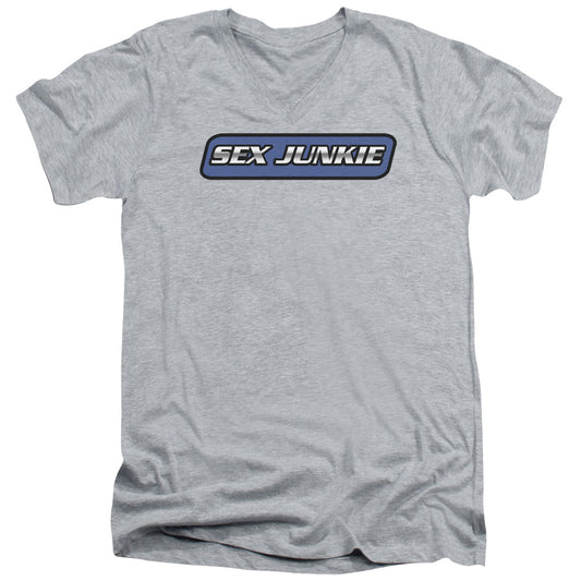 SEX JUNKIE -   ADULT V-NECK - T-Shirt