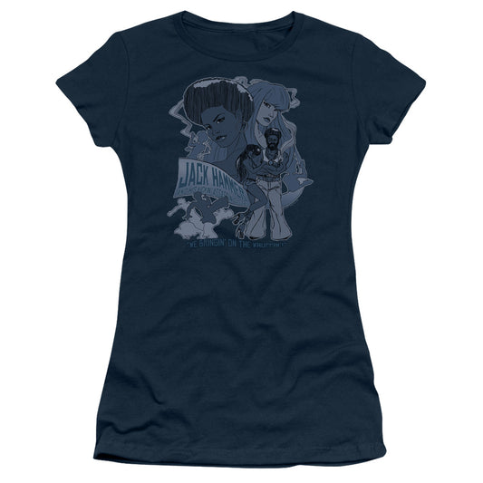 Jack Hammer - Short Sleeve Junior Sheer - Navy T-shirt