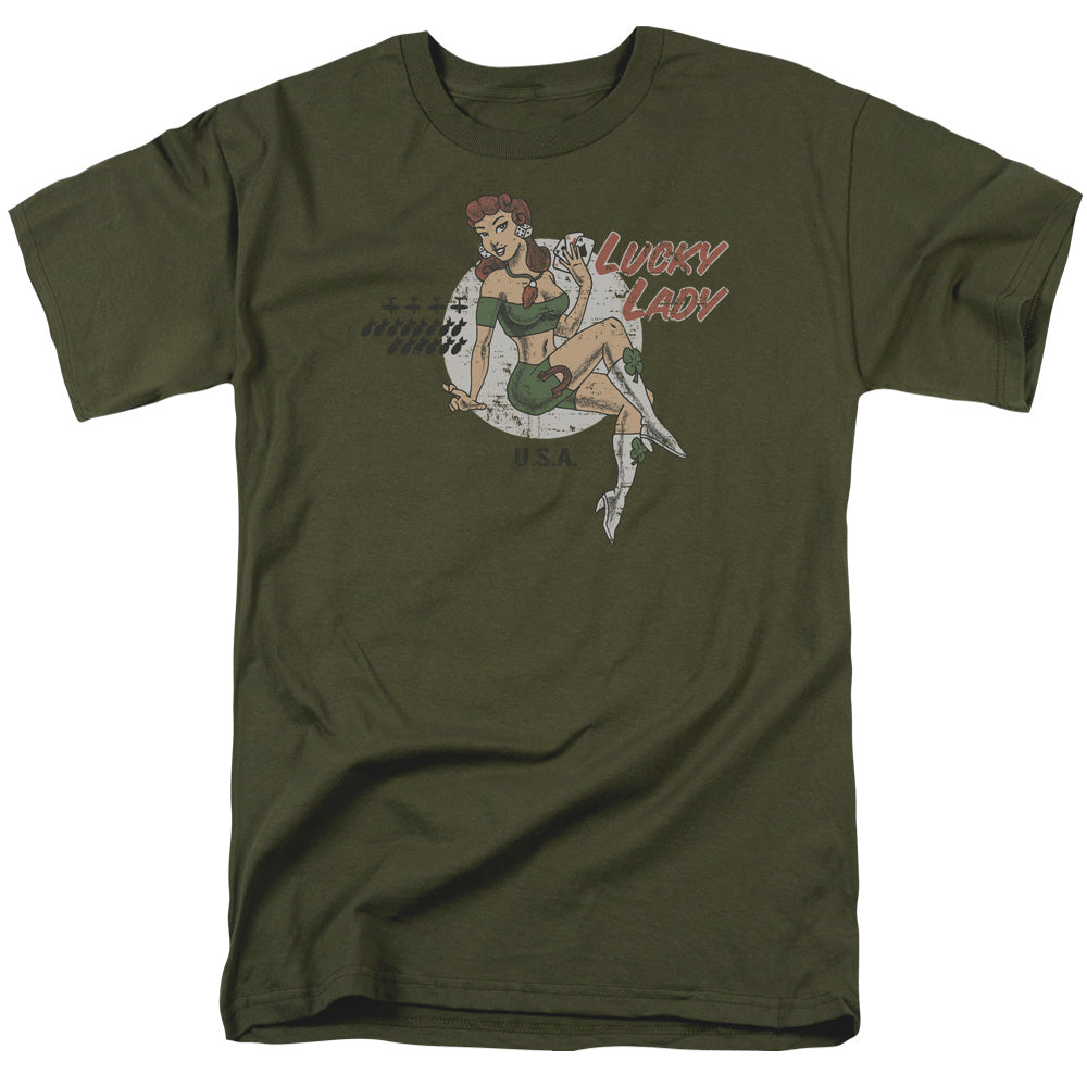 Lucky Lady - Short Sleeve Adult 18 - 1 - Military Green T-shirt