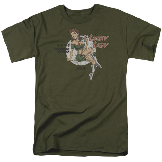 Lucky Lady - Short Sleeve Adult 18 - 1 - Military Green T-shirt