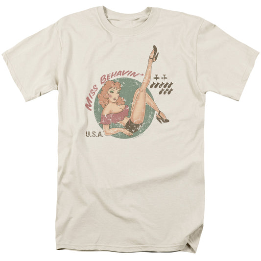 Miss Behavin - Short Sleeve Adult 18 - 1 - Sand T-shirt