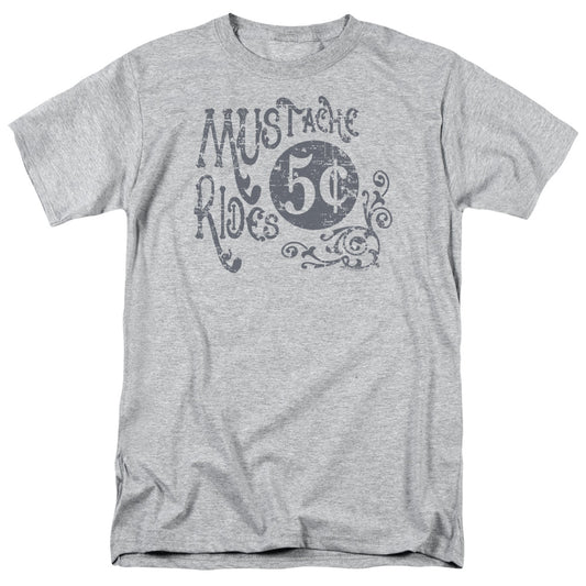 Mustache Rides - Short Sleeve Adult 18 - 1 - Athletic Heather T-shirt