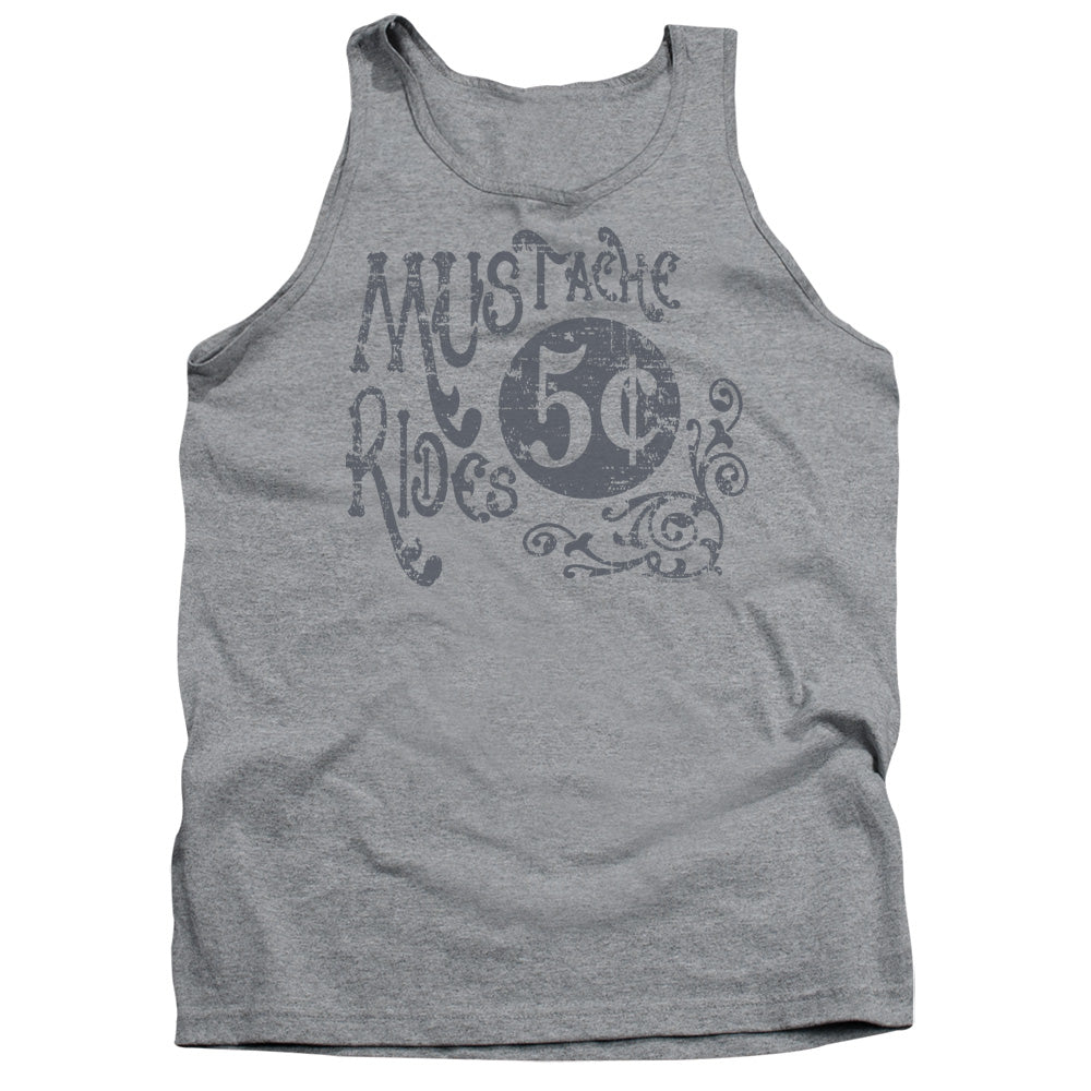 Mustache Rides - Adult Tank - Athletic Heather