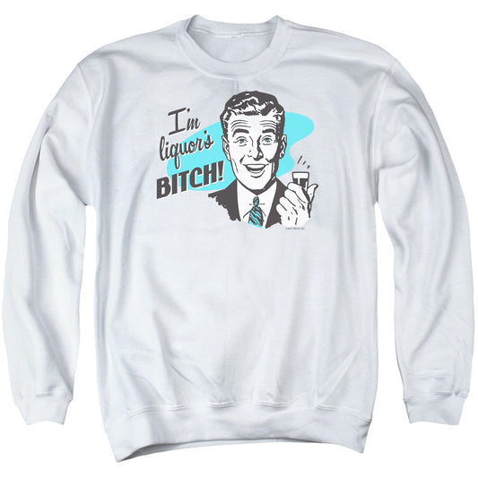 Liquors Bitch - Adult Crewneck Sweatshirt - White