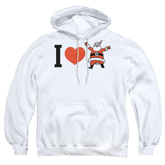 I Heart Santa - Adult Pull-over Hoodie - White