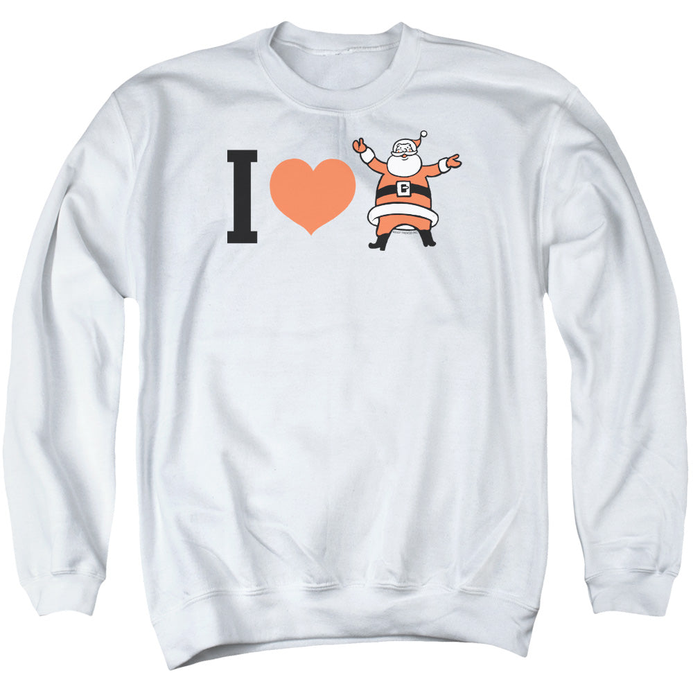 I Heart Santa - Adult Crewneck Sweatshirt - White