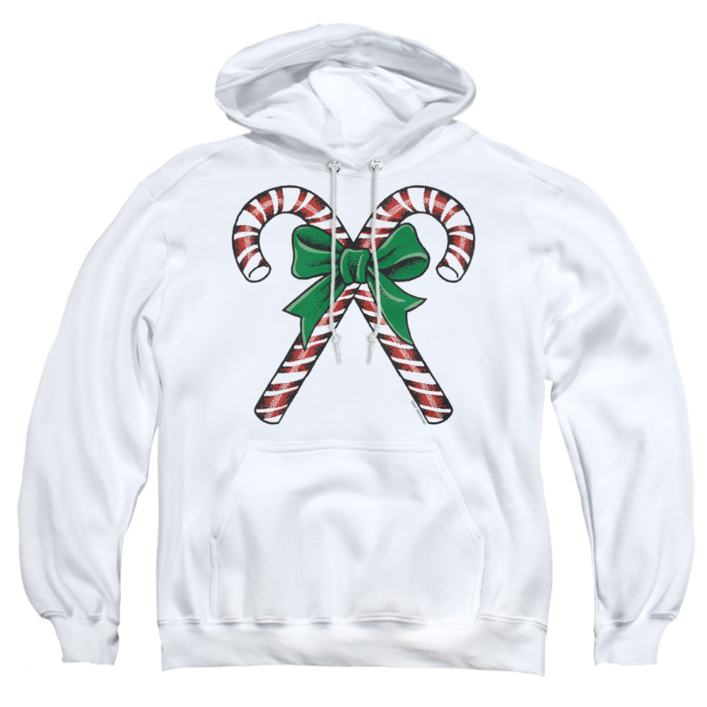 Candy Canes - Adult Pull-over Hoodie - White