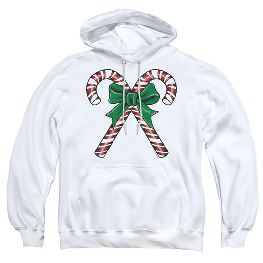 Candy Canes - Adult Pull-over Hoodie - White
