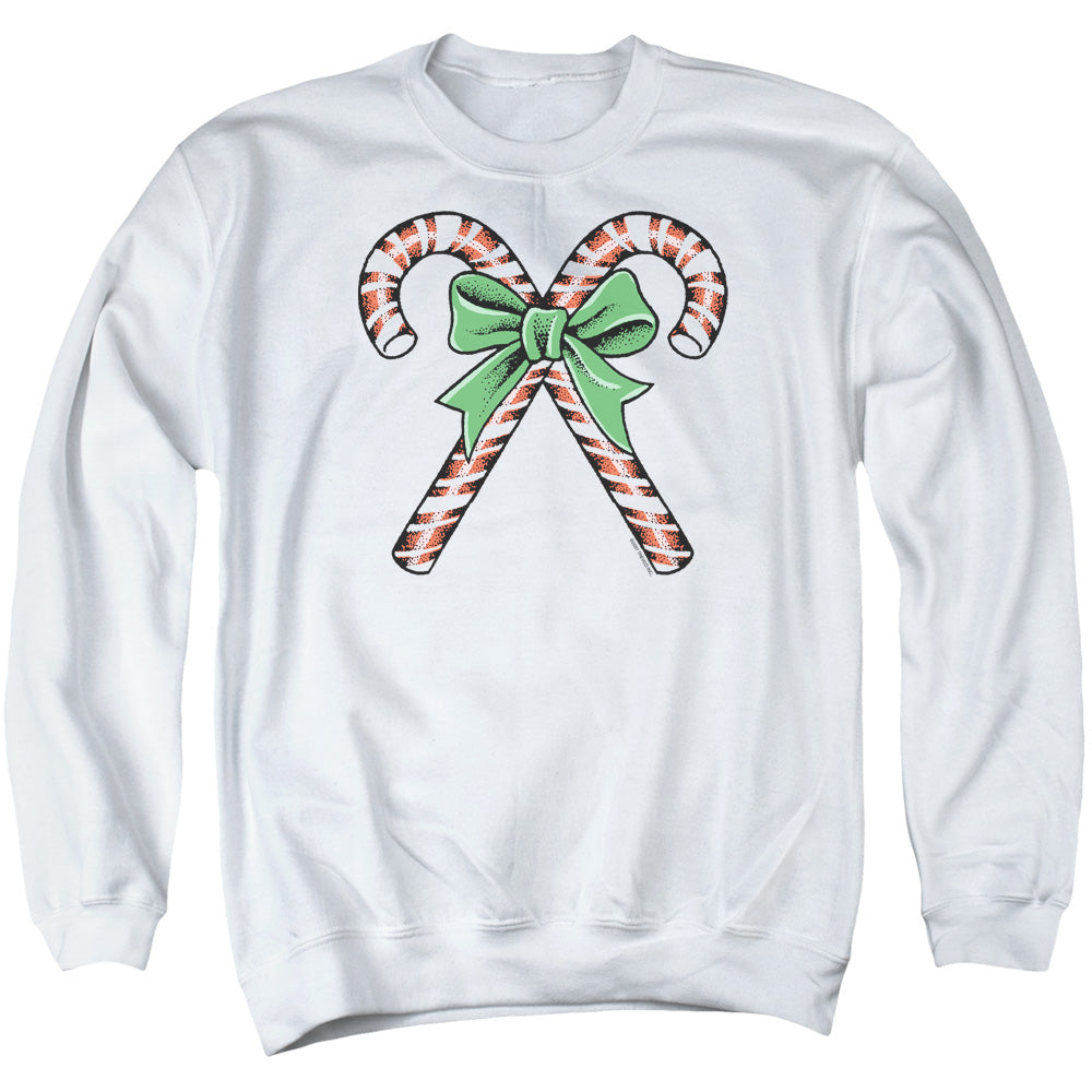 Candy Canes - Adult Crewneck Sweatshirt - White