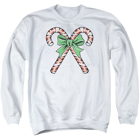 Candy Canes - Adult Crewneck Sweatshirt - White