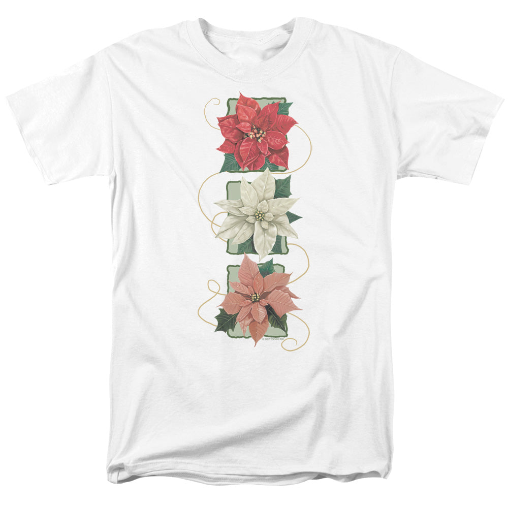 Poinsettias - Short Sleeve Adult 18 - 1 - White T-shirt
