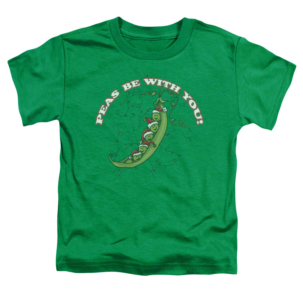 Peas Be With You - Short Sleeve Toddler Tee - Kelly Green T-shirt