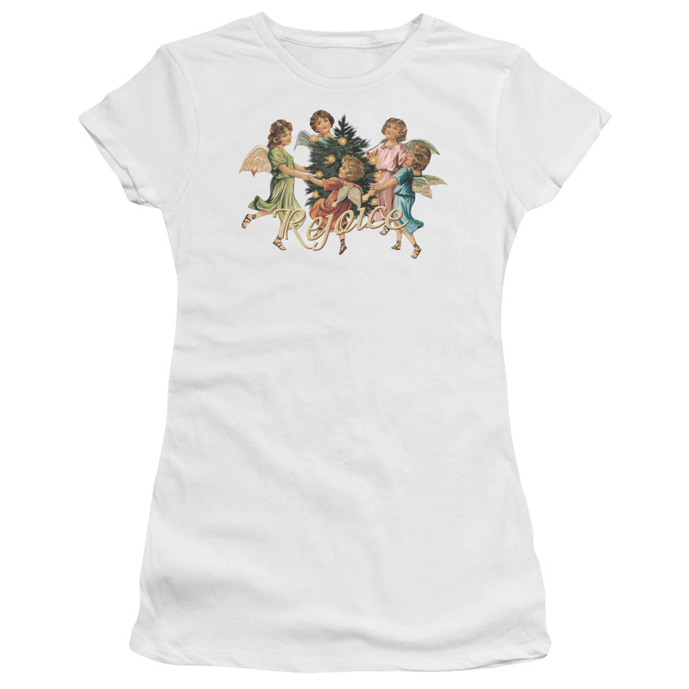 Rejoice - Short Sleeve Junior Sheer - White T-shirt