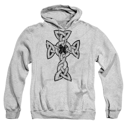 Knotted Celtic Cross - Adult Pull-over Hoodie - Athletic Heather