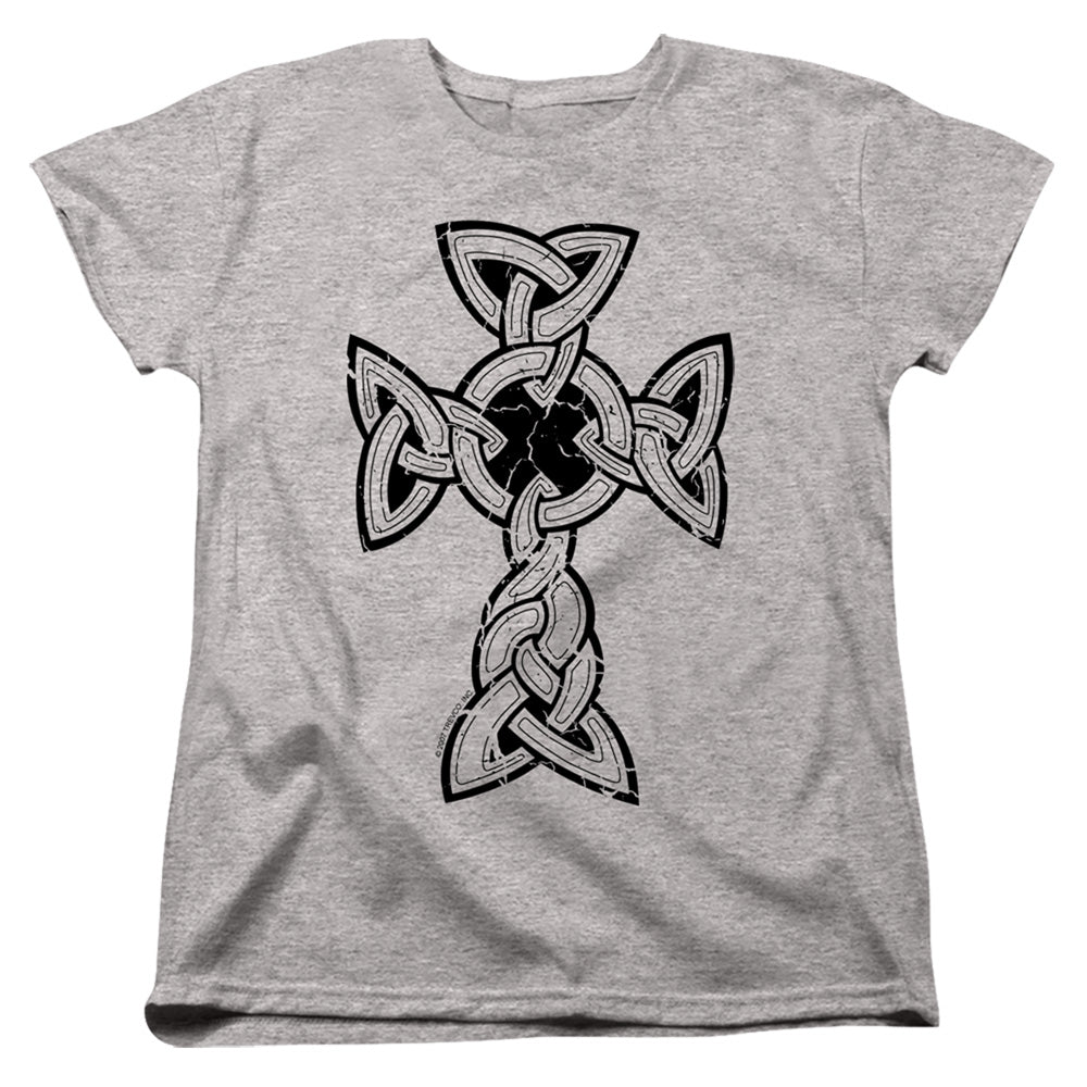 Knotted Celtic Cross - Short Sleeve Women"s Tee - Athletic Heather T-shirt